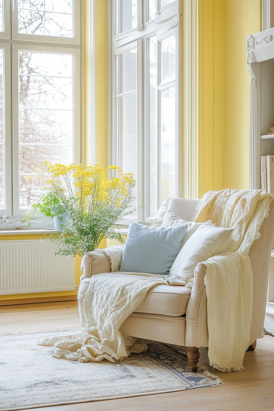 16. Pastel Perfection (Yellow Living Room Ideas) - Yellow Living Room Ideas