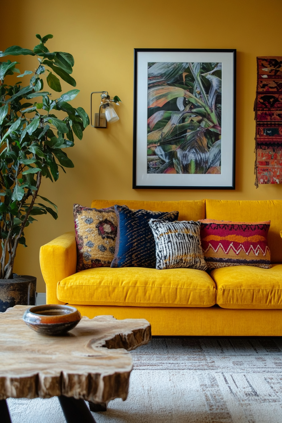 18. Spiced Yellow (Yellow Living Room Ideas) - Yellow Living Room Ideas