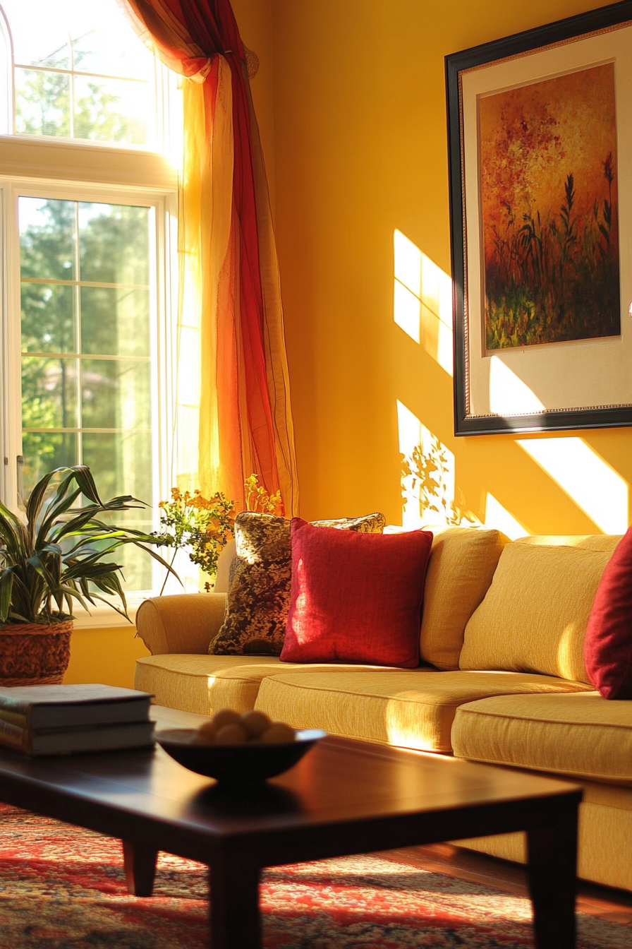 26. Autumn Spice (Yellow Living Room Ideas) - Yellow Living Room Ideas
