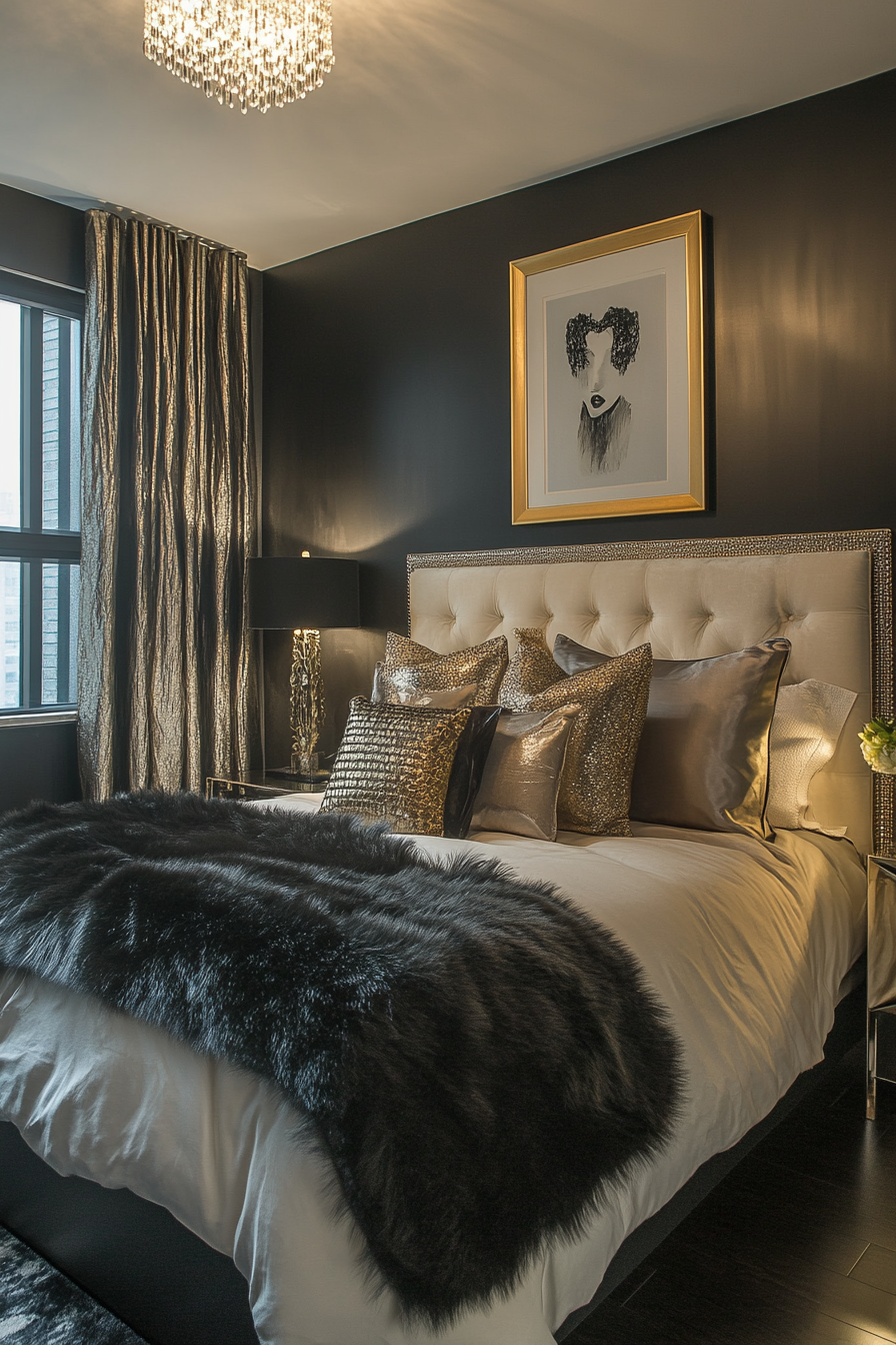 23. Glamorous Glitz (Small Bedroom Ideas) - Small Bedroom Ideas