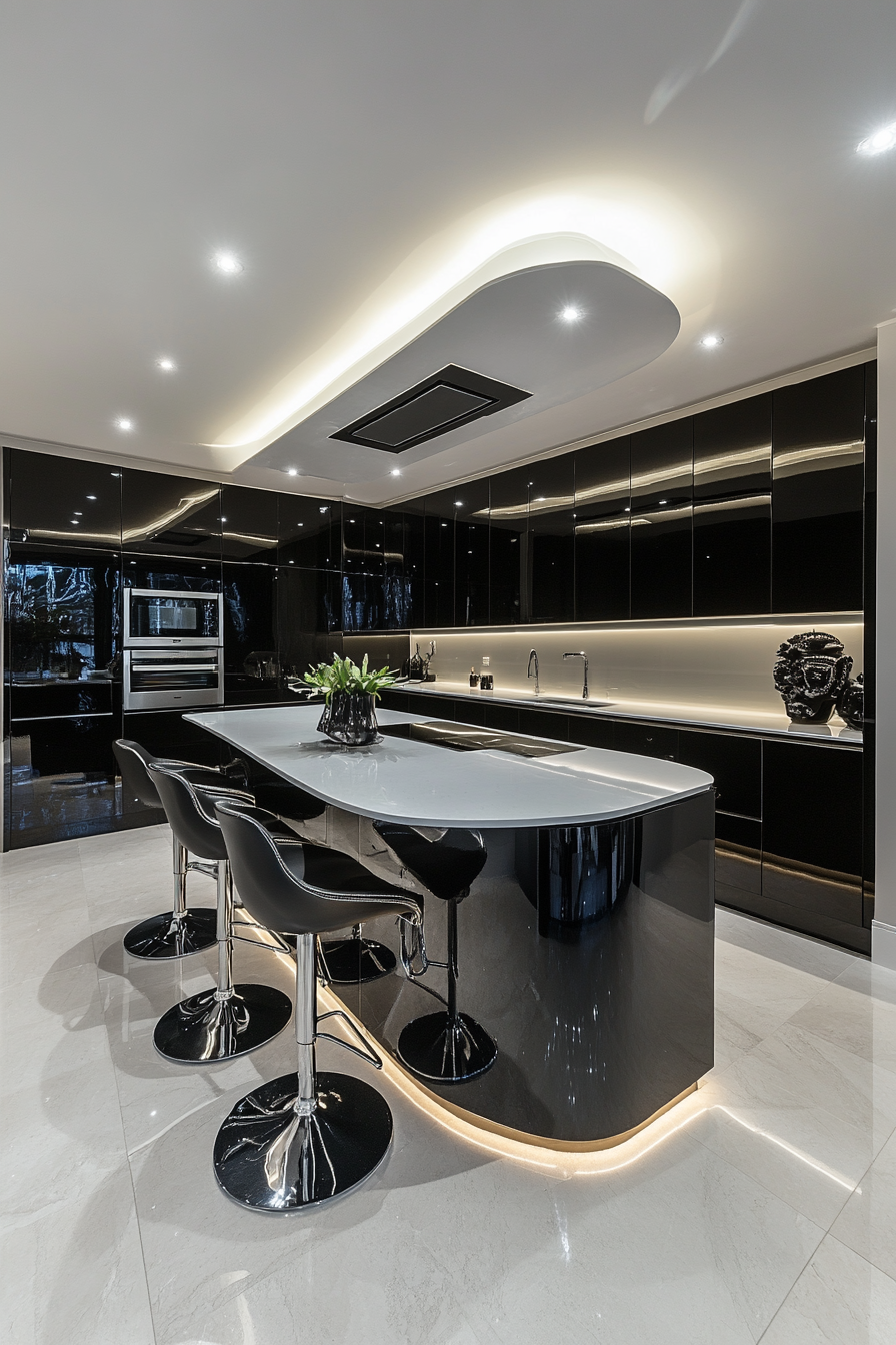 11. Futuristic Gloss (Beautiful Kitchen Ideas) - Beautiful Kitchen Ideas