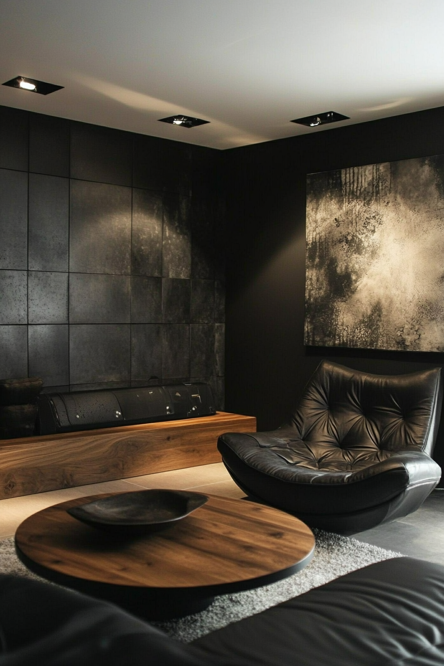 6. Contemporary Edge (Grey And Black Living Room Ideas) - Grey And Black Living Room Ideas