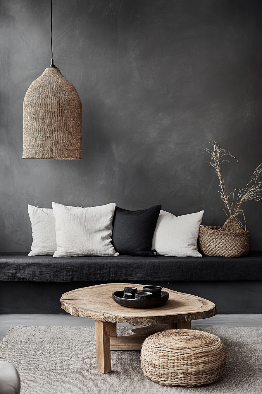 8. Zen Retreat (Grey And Black Living Room Ideas) - Grey And Black Living Room Ideas