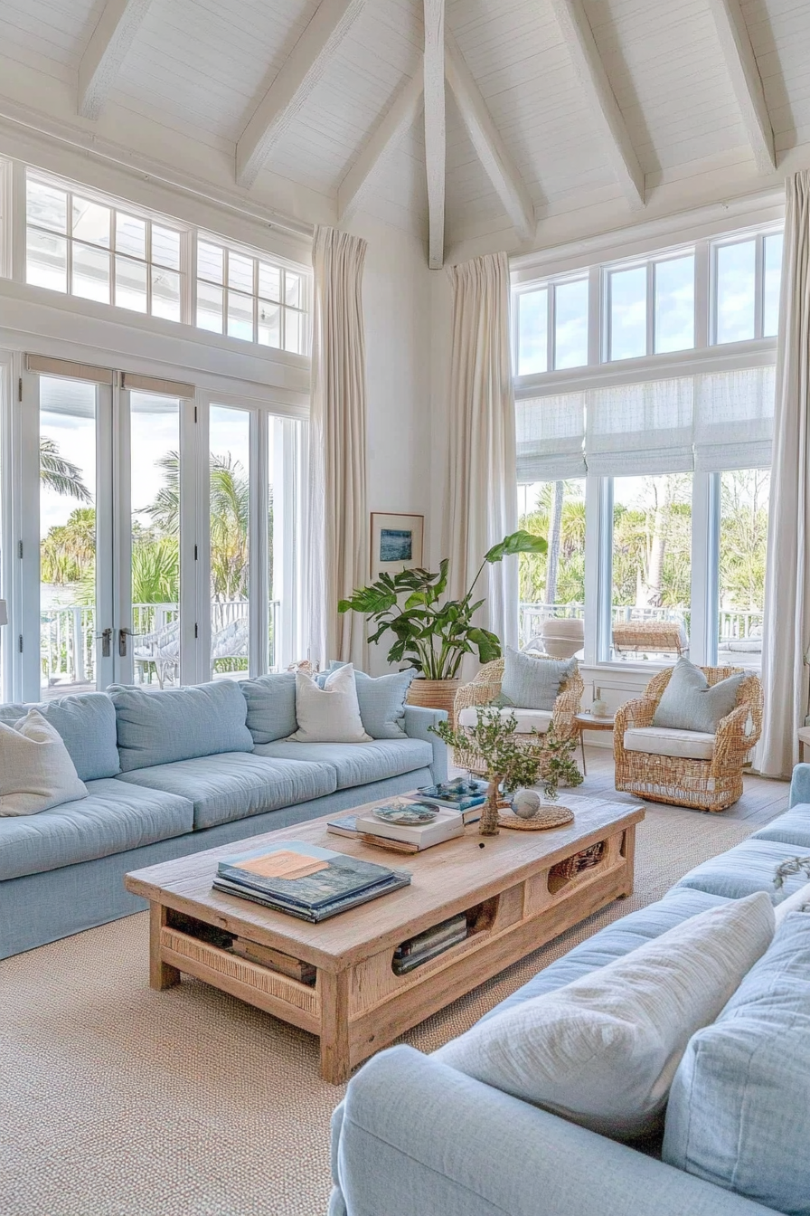 2. Coastal Breeze (Blue Sofa Living Room Ideas) - Blue Sofa Living Room Ideas