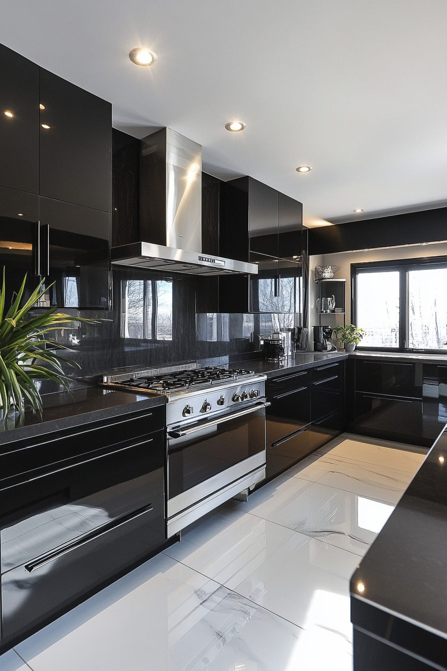 1. Modern Monochrome (Big Kitchen Ideas) - Big Kitchen Ideas