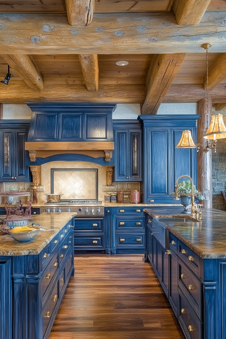 2. Classic Blue Elegance (Big Kitchen Ideas) - Big Kitchen Ideas