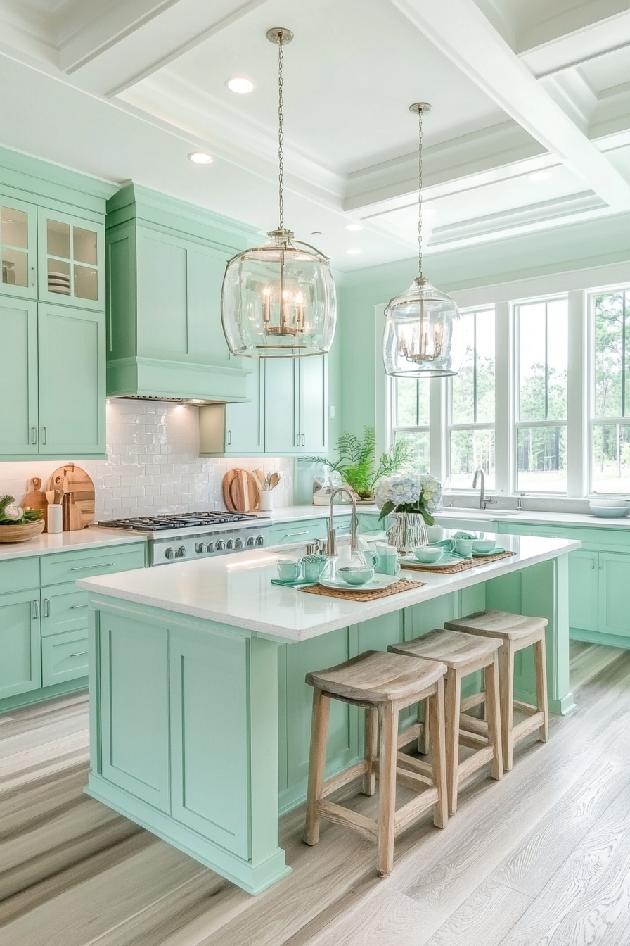 23. Minty Freshness (Big Kitchen Ideas) - Big Kitchen Ideas