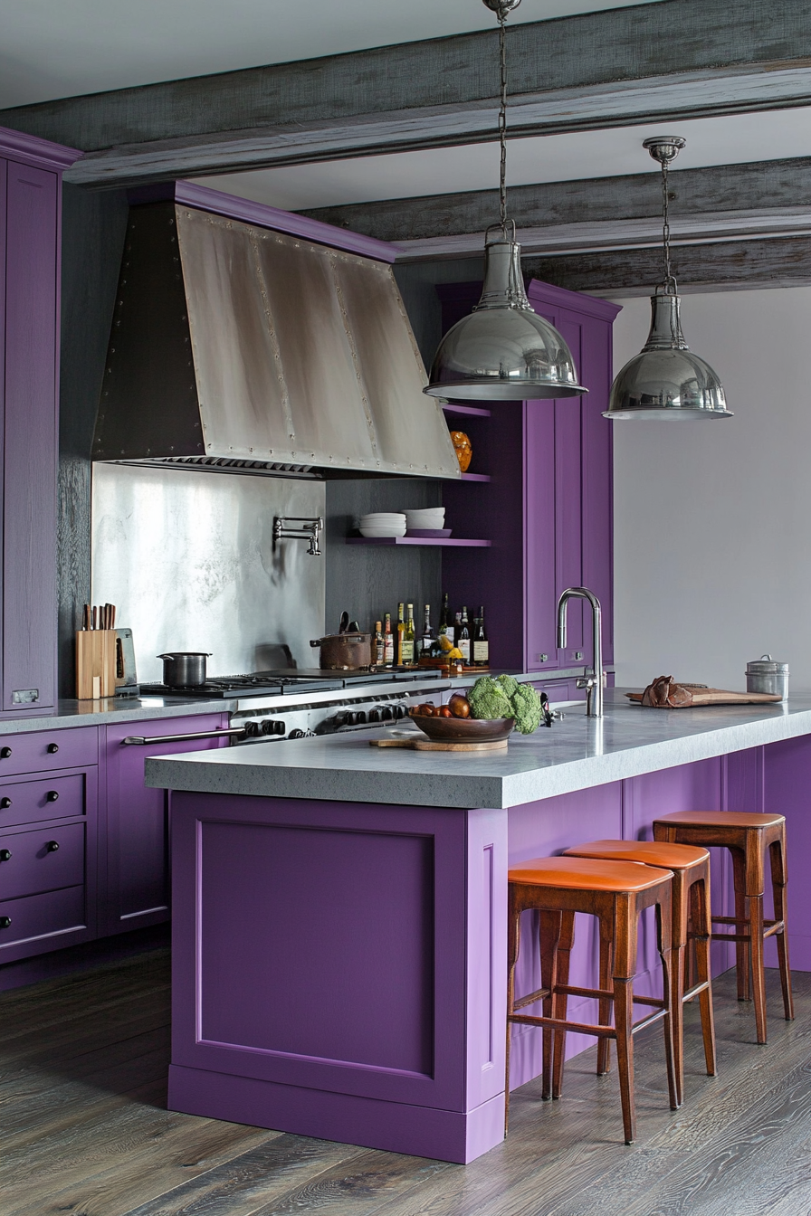 27. Vibrant Violet (Big Kitchen Ideas) - Big Kitchen Ideas