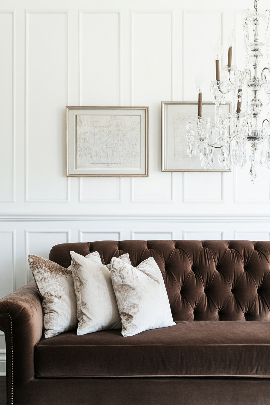 3. Classic Elegance (Dark Brown Sofa Living Room Ideas) - Dark Brown Sofa Living Room Ideas