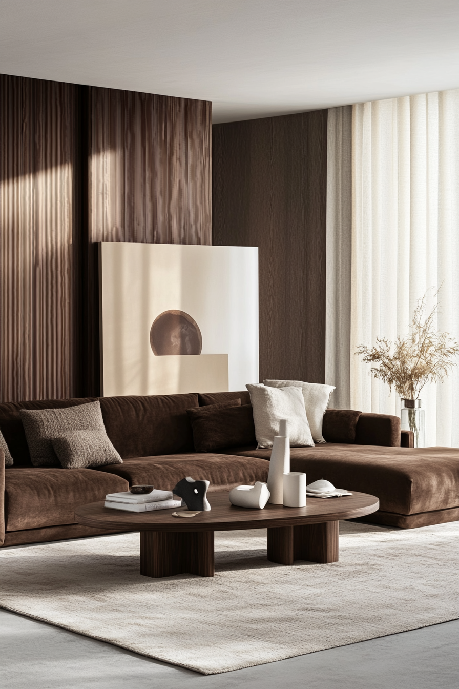 4. Scandinavian Simplicity (Dark Brown Sofa Living Room Ideas) - Dark Brown Sofa Living Room Ideas