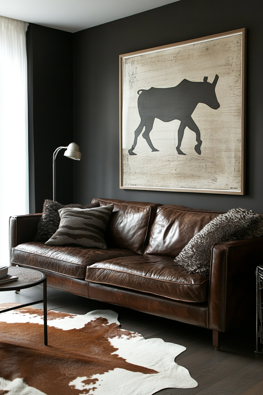 8. Contemporary Chic (Dark Brown Sofa Living Room Ideas) - Dark Brown Sofa Living Room Ideas