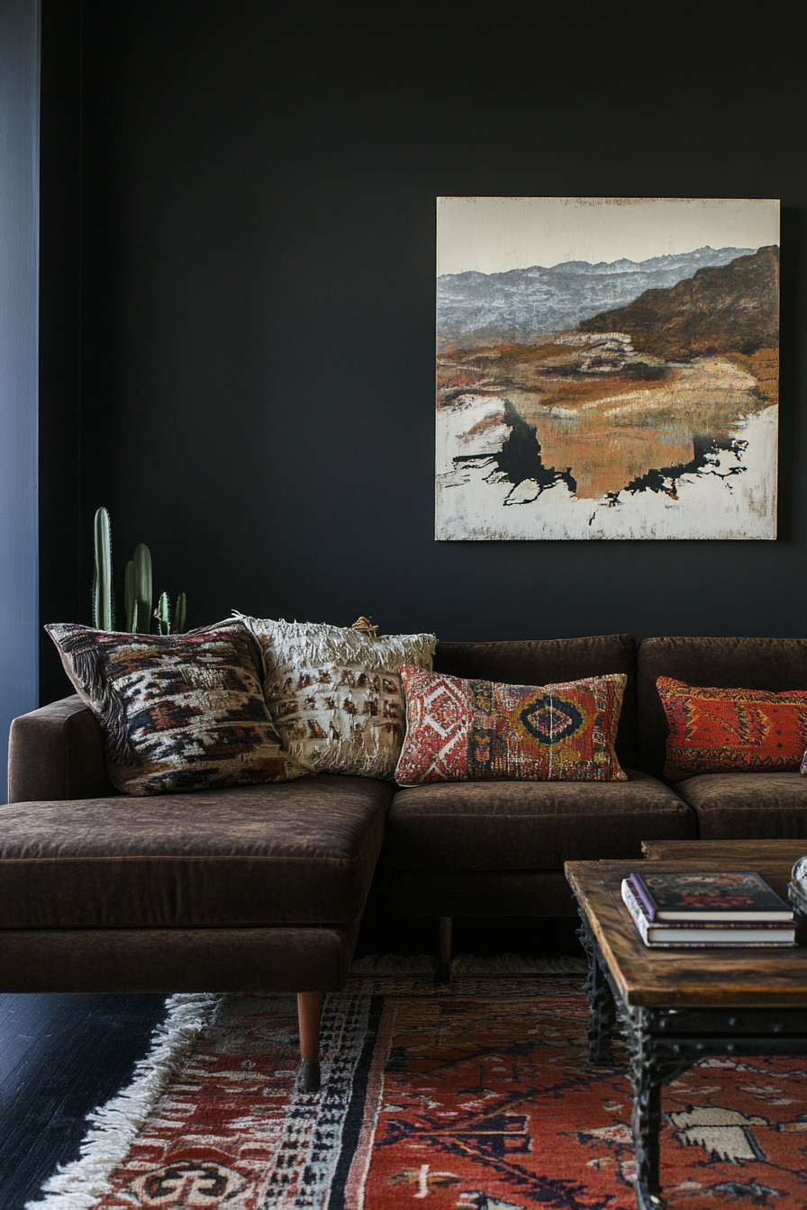 12. Global Explorer (Dark Brown Sofa Living Room Ideas) - Dark Brown Sofa Living Room Ideas