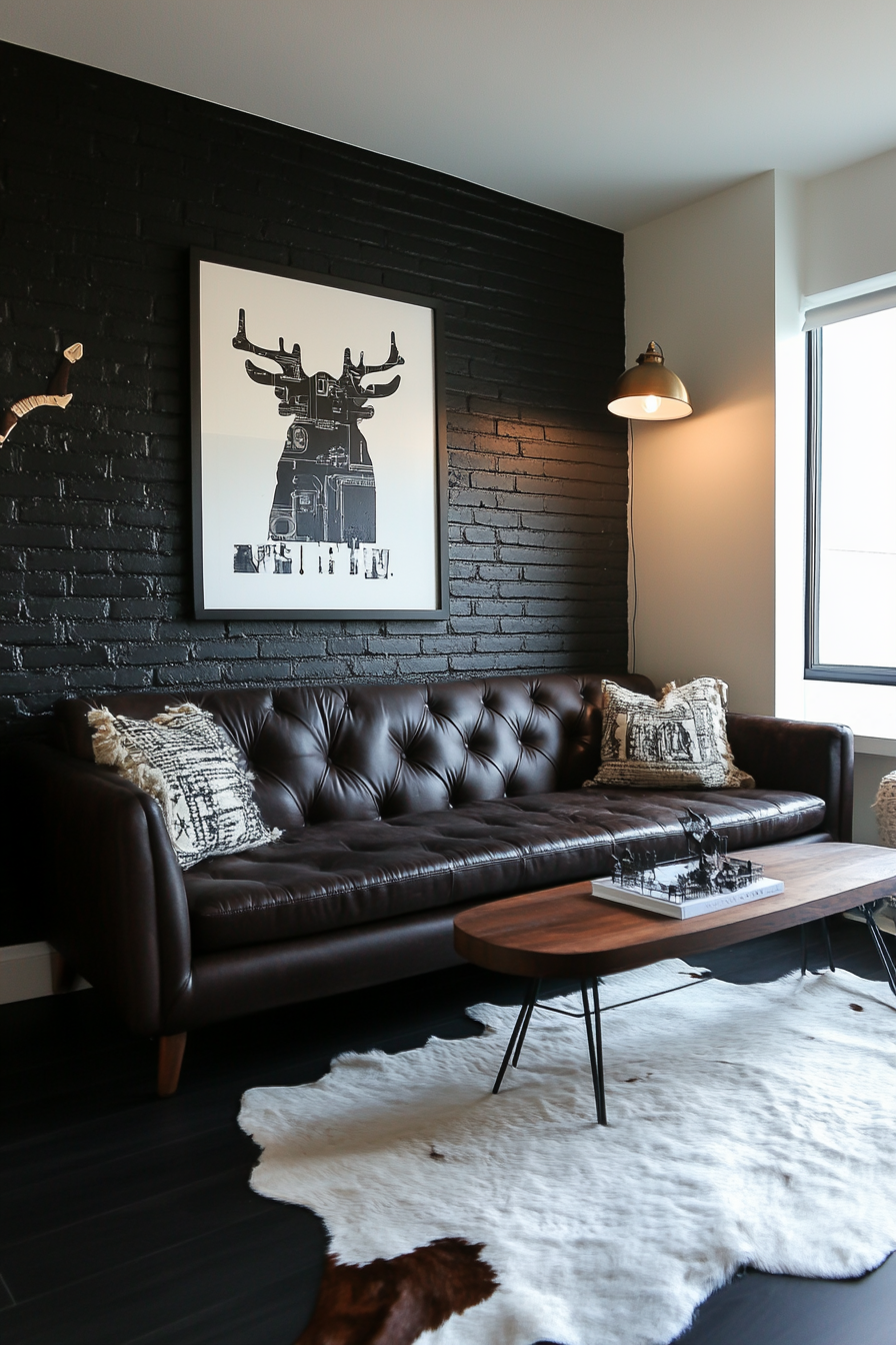 26. High-Tech Hub (Dark Brown Sofa Living Room Ideas) - Dark Brown Sofa Living Room Ideas