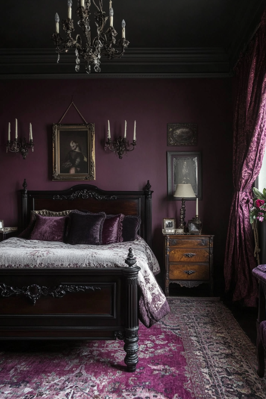 1. Gothic Victorian Charm (Victorian Bedroom Ideas) - Victorian Bedroom Ideas