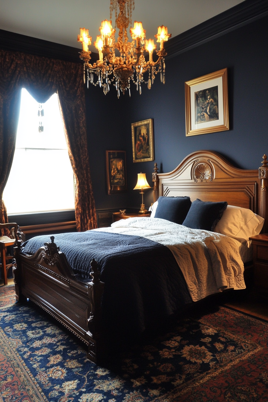 13. Midnight Blue Serenity (Victorian Bedroom Ideas) - Victorian Bedroom Ideas
