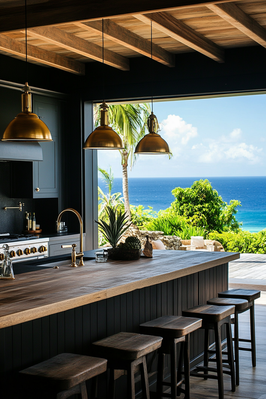 27. Classic Black and Oak (Black And Wood Kitchen Ideas) - Black And Wood Kitchen Ideas