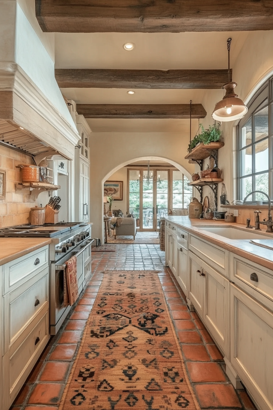 15. Warm Cream with Earthy Tones (Cream Kitchen Cabinet Ideas) - Cream Kitchen Cabinet Ideas