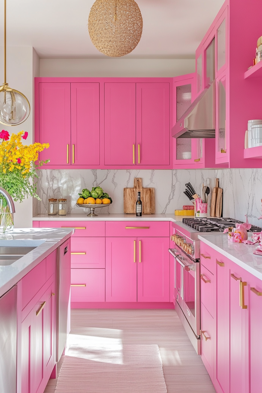 7. Raspberry Sorbet Dream (Pink Kitchen Ideas) - Pink Kitchen Ideas