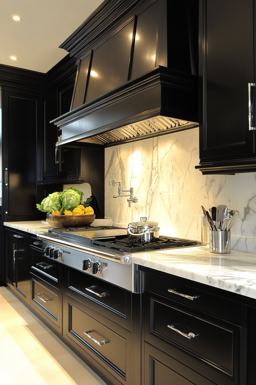 1. Marble Elegance (Luxury Kitchen Ideas) - Luxury Kitchen Ideas