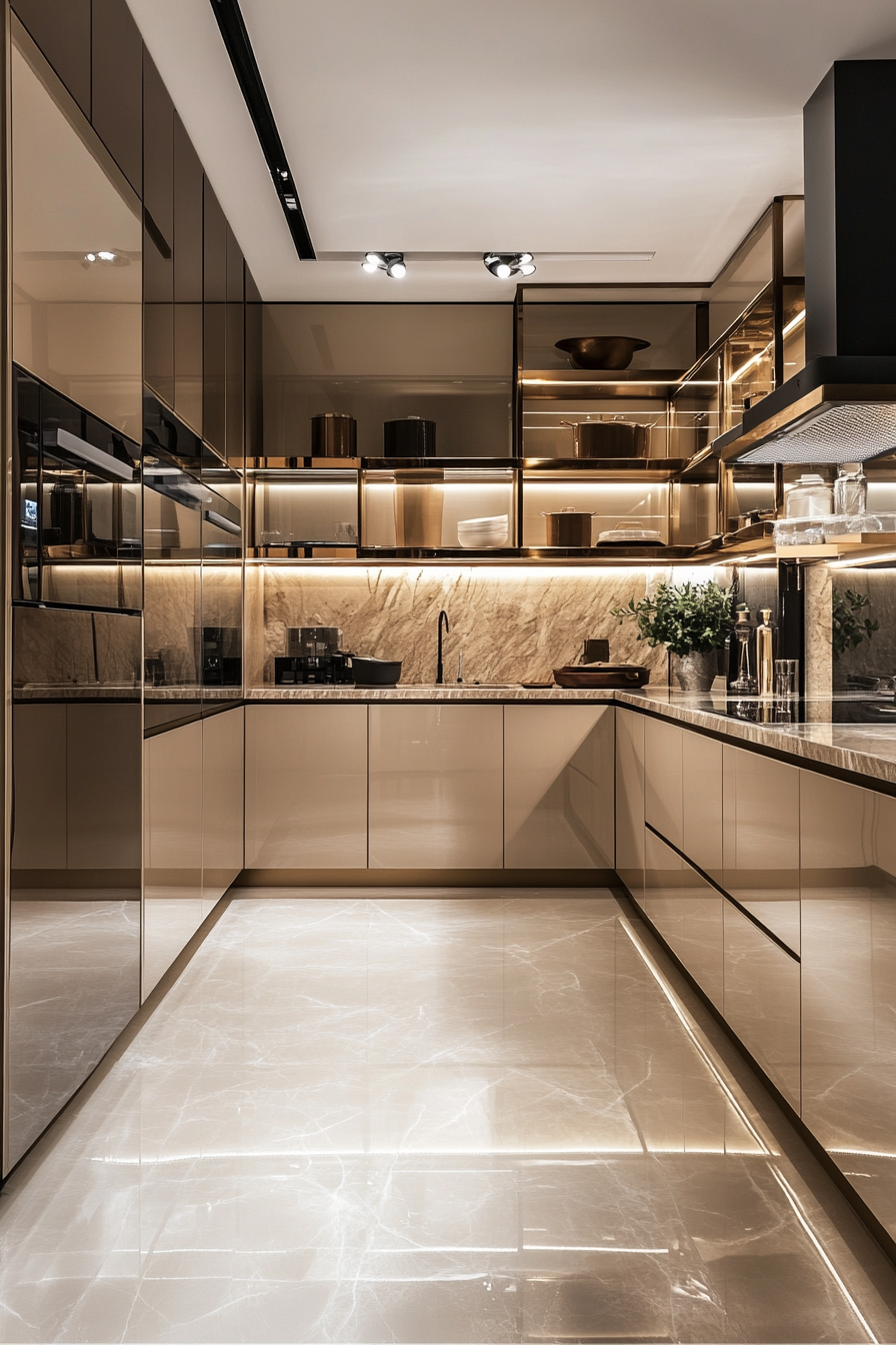 18. Glass and Gloss (Luxury Kitchen Ideas) - Luxury Kitchen Ideas