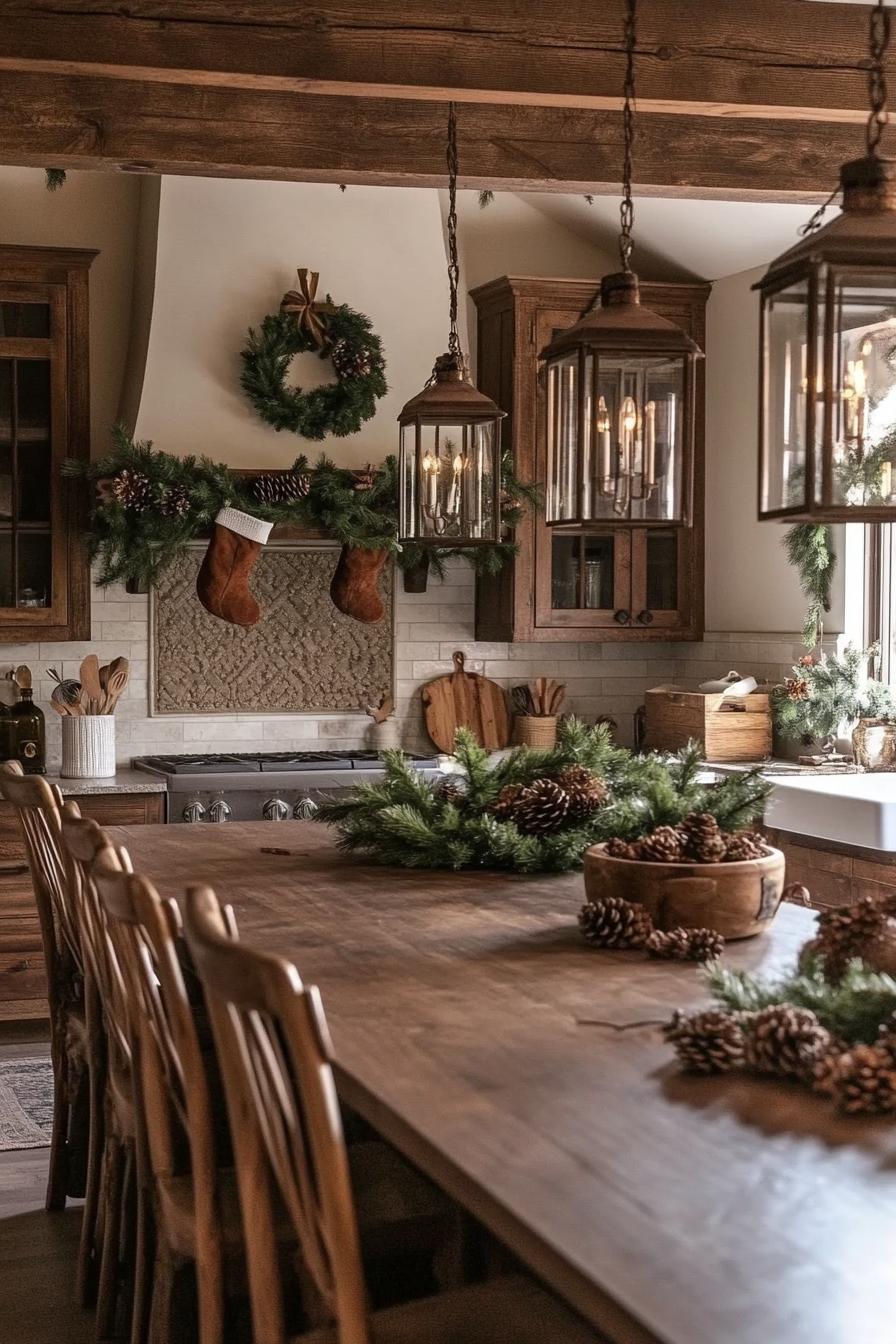 9. Woodland Retreat (Christmas Decor Kitchen Ideas) - Christmas Decor Kitchen Ideas