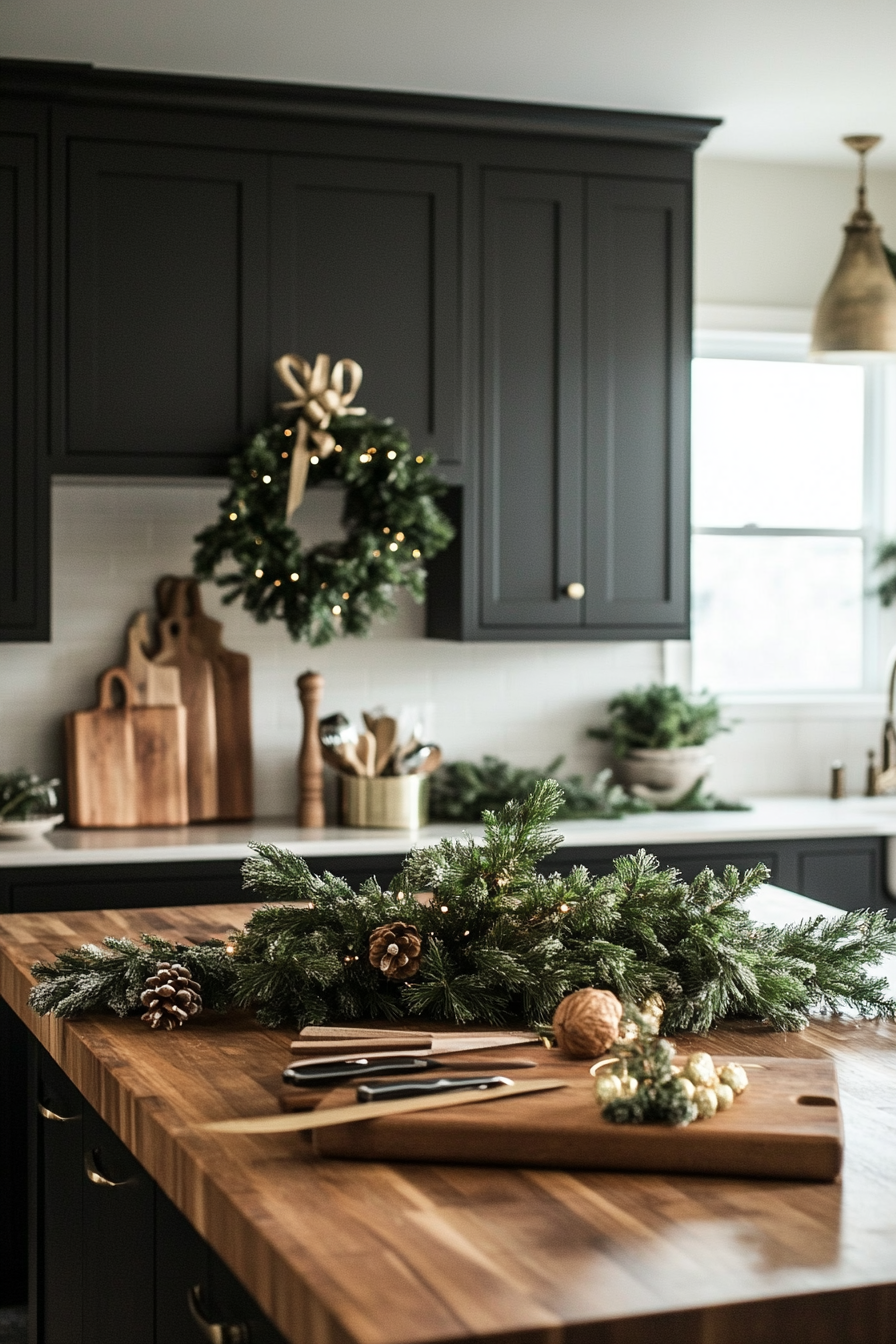 18. Evergreen Elegance (Christmas Decor Kitchen Ideas) - Christmas Decor Kitchen Ideas