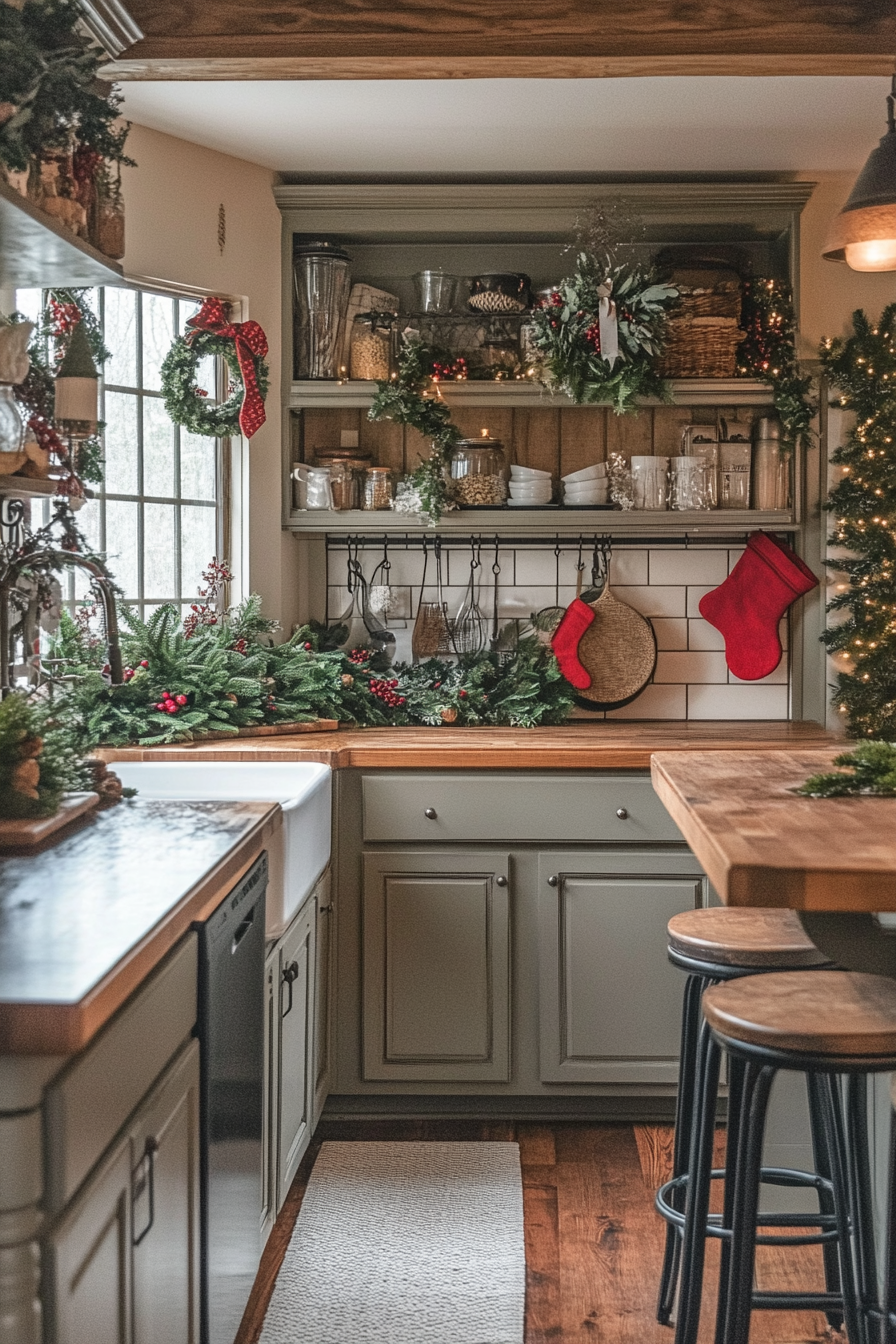 21. Festive Farm Fresh (Christmas Decor Kitchen Ideas) - Christmas Decor Kitchen Ideas