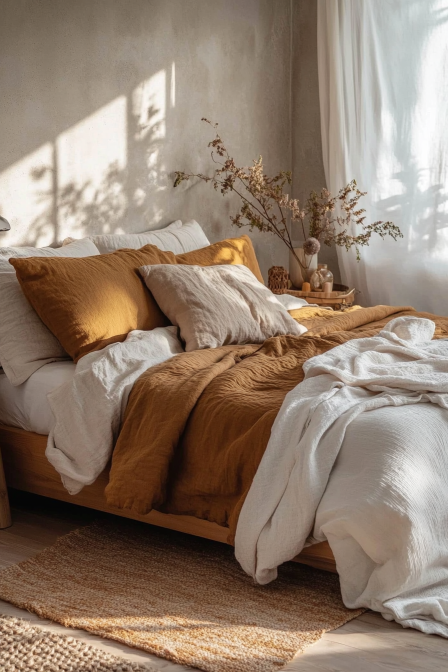 10. Amber Glow Comfort (Brown Bedroom Ideas) - Brown Bedroom Ideas