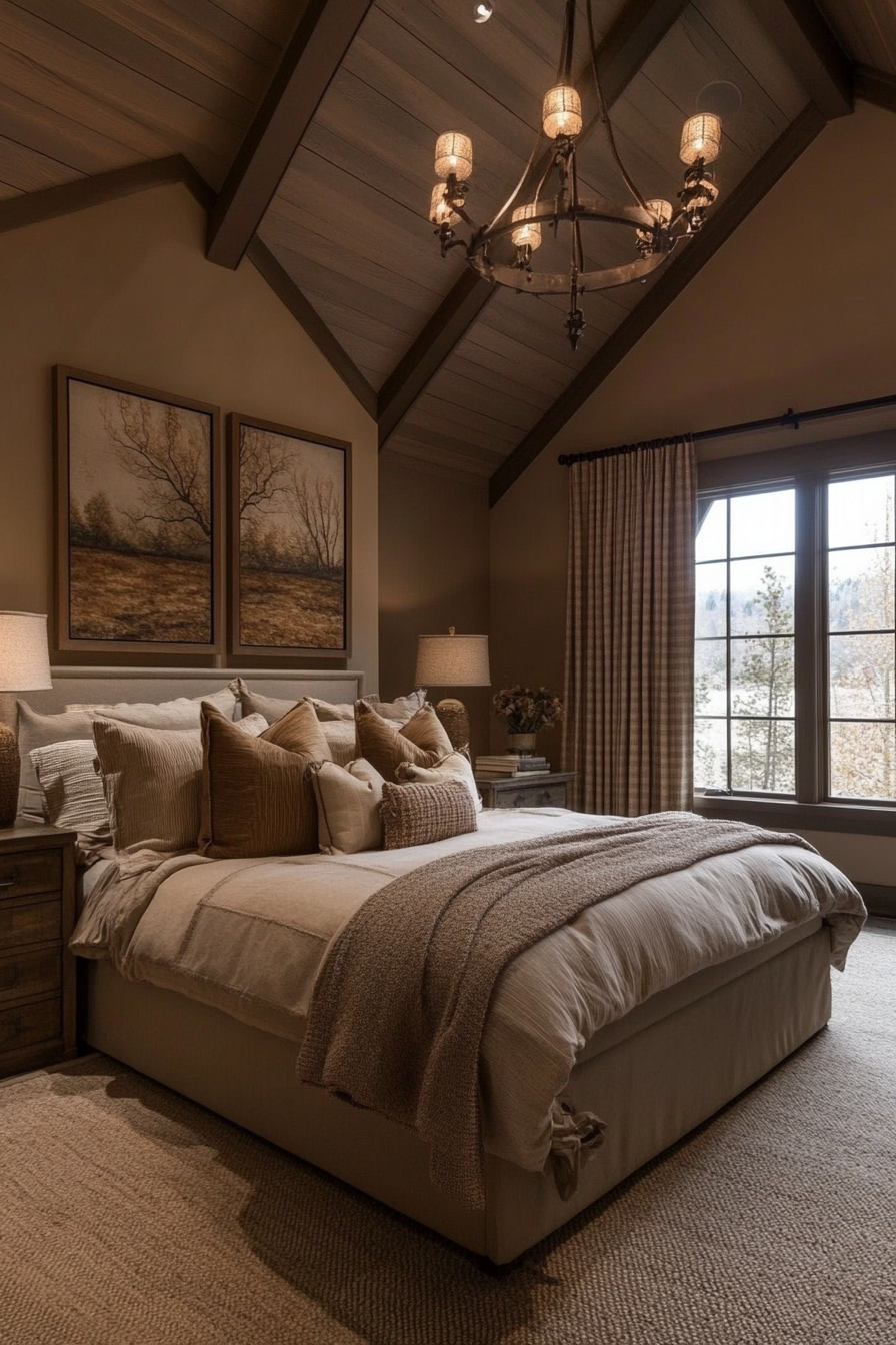 15. Sable and Linen Harmony (Brown Bedroom Ideas) - Brown Bedroom Ideas