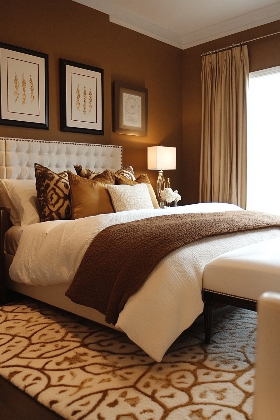 16. Butterscotch Chic (Brown Bedroom Ideas) - Brown Bedroom Ideas