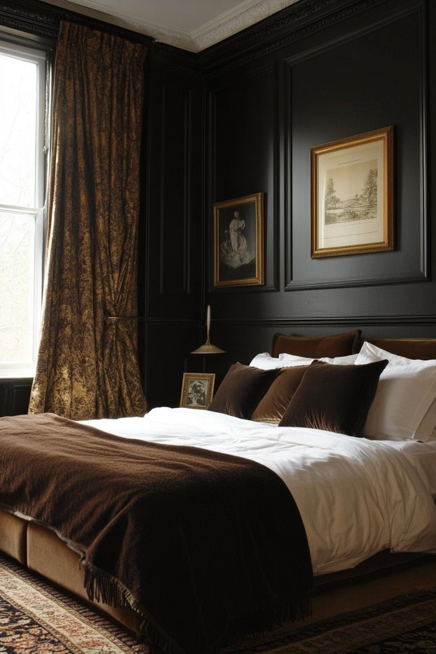 21. Dark Chocolate Luxe (Brown Bedroom Ideas) - Brown Bedroom Ideas