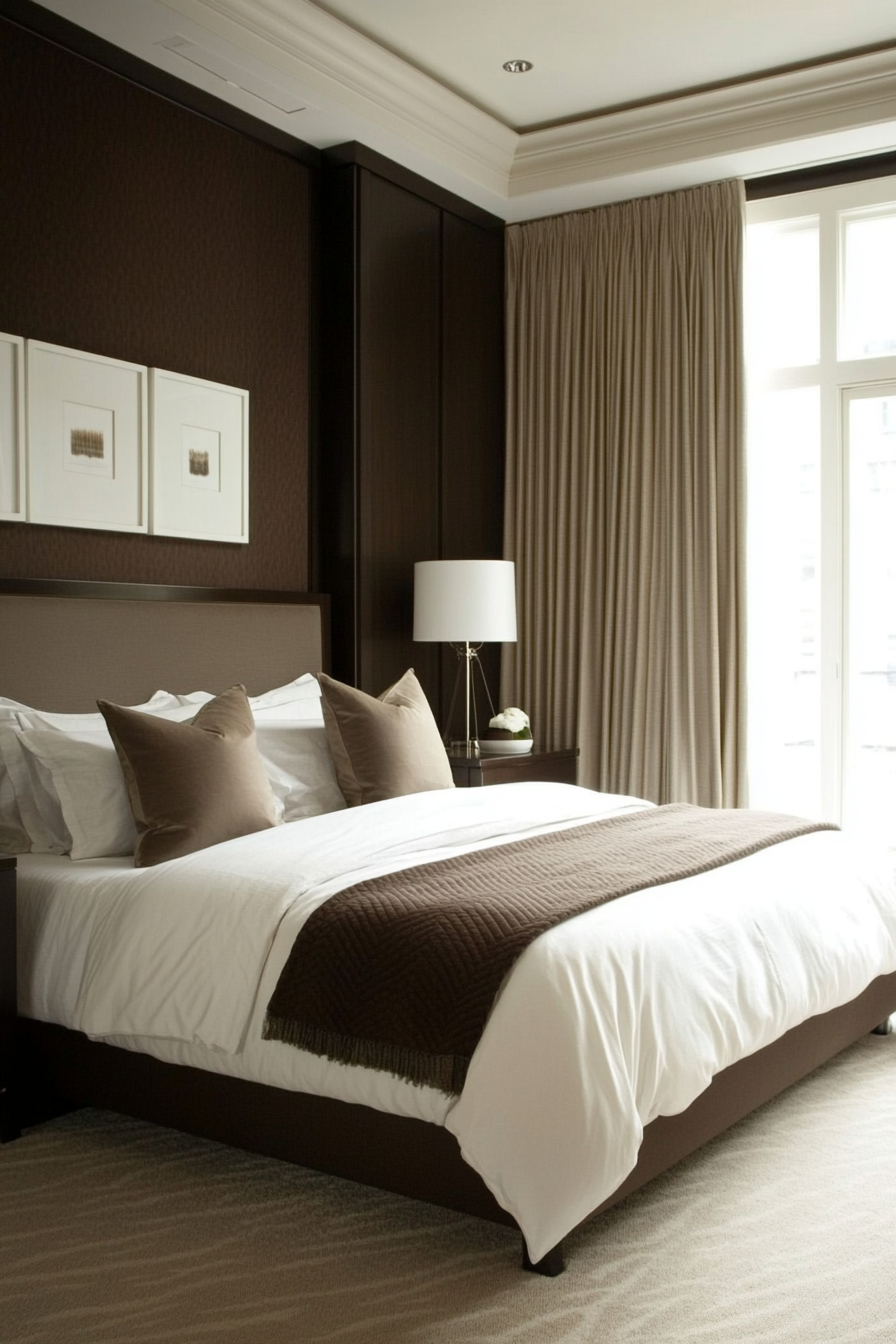 24. Cocoa Bean Contemporary (Brown Bedroom Ideas) - Brown Bedroom Ideas