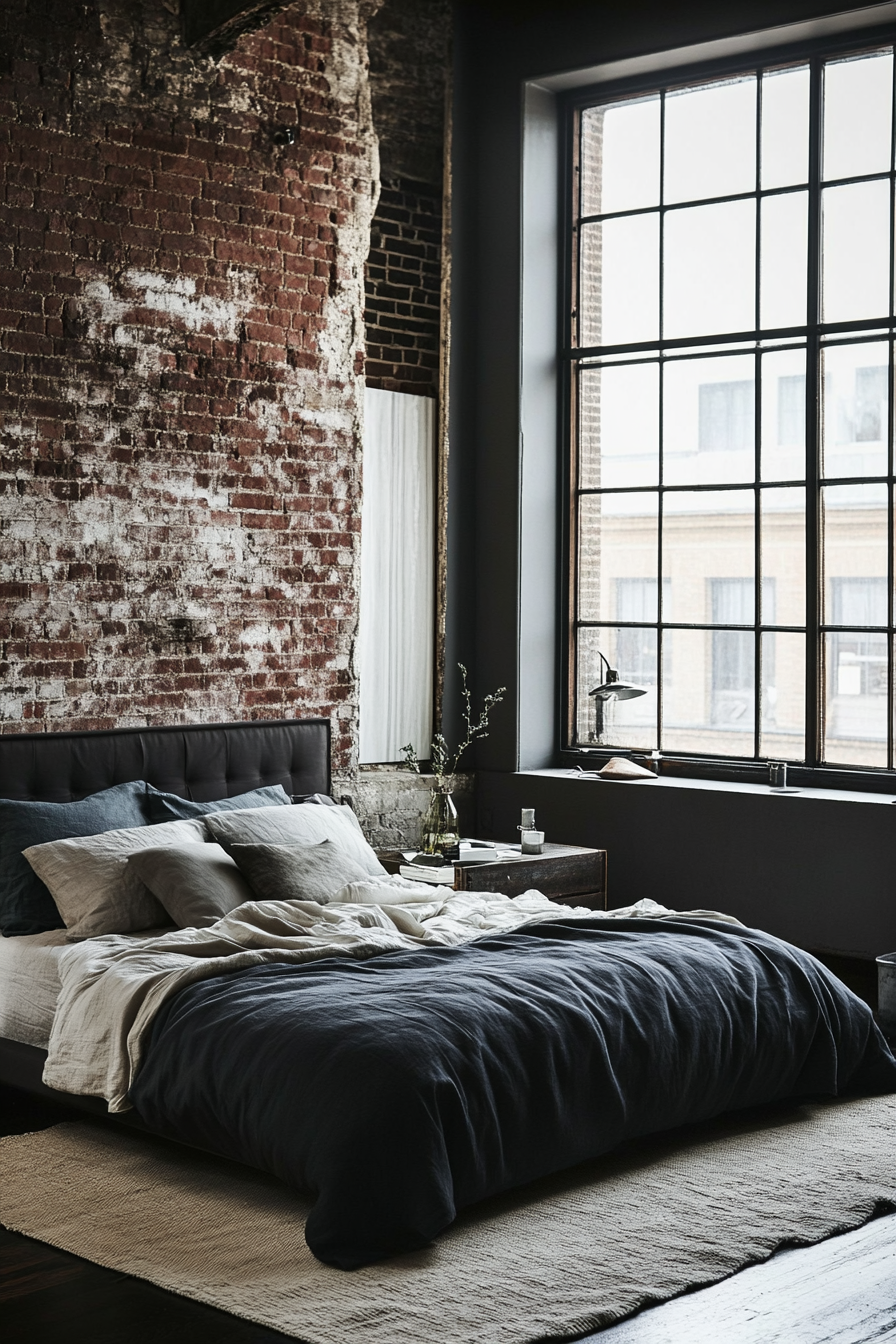 6. Industrial Loft Bedroom (Simple Bedroom Ideas) - Simple Bedroom Ideas