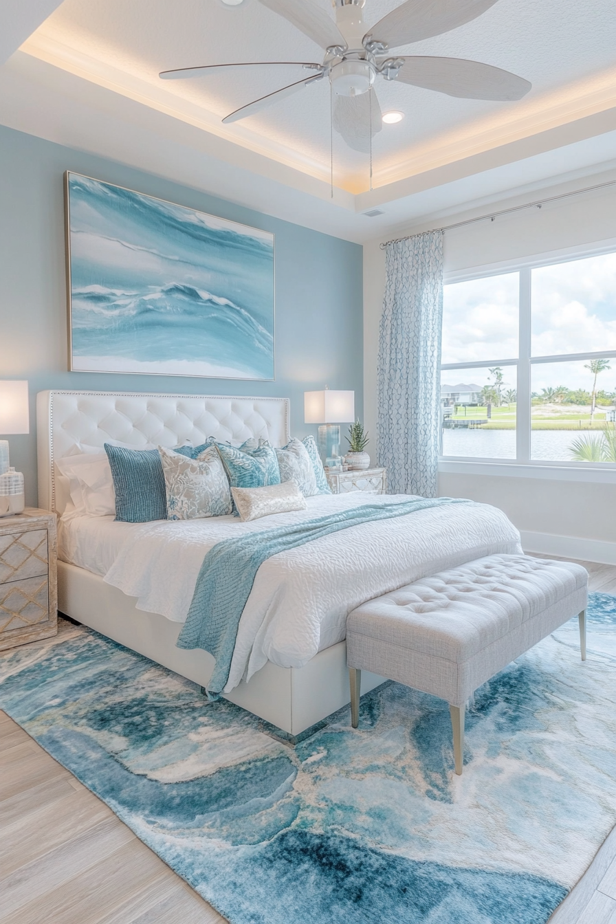 21. Coastal Glam Bedroom (Simple Bedroom Ideas) - Simple Bedroom Ideas