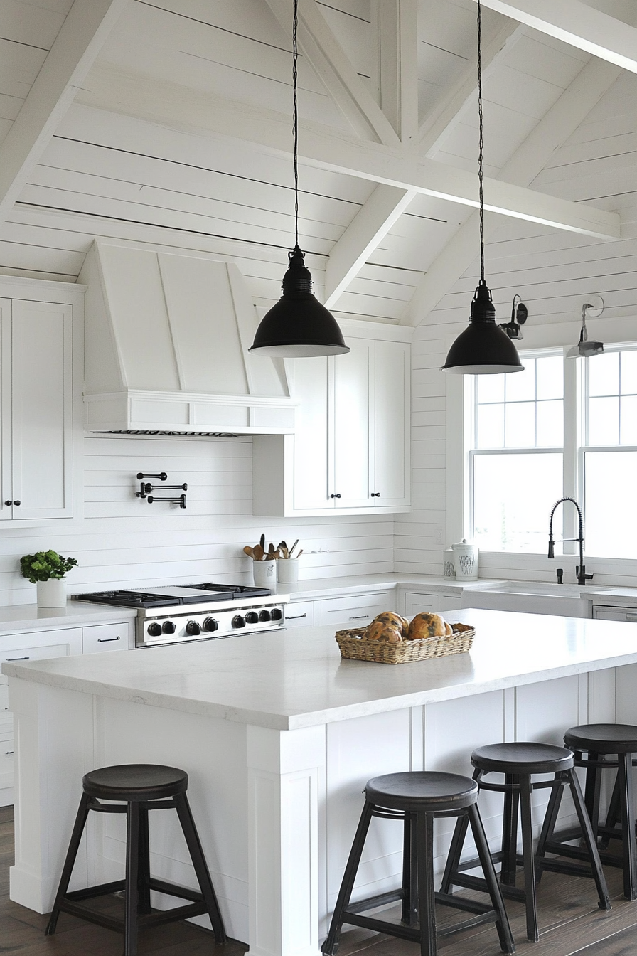 5. Matte White Concrete Countertops (White Countertop Kitchen Ideas) - White Countertop Kitchen Ideas