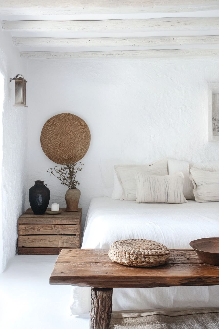 5. Coastal Cool Bedroom (White Wall Bedroom Ideas) - White Wall Bedroom Ideas